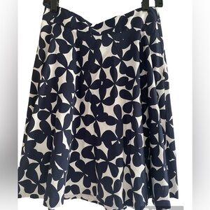 Premise navy and white A-line flowy skirt